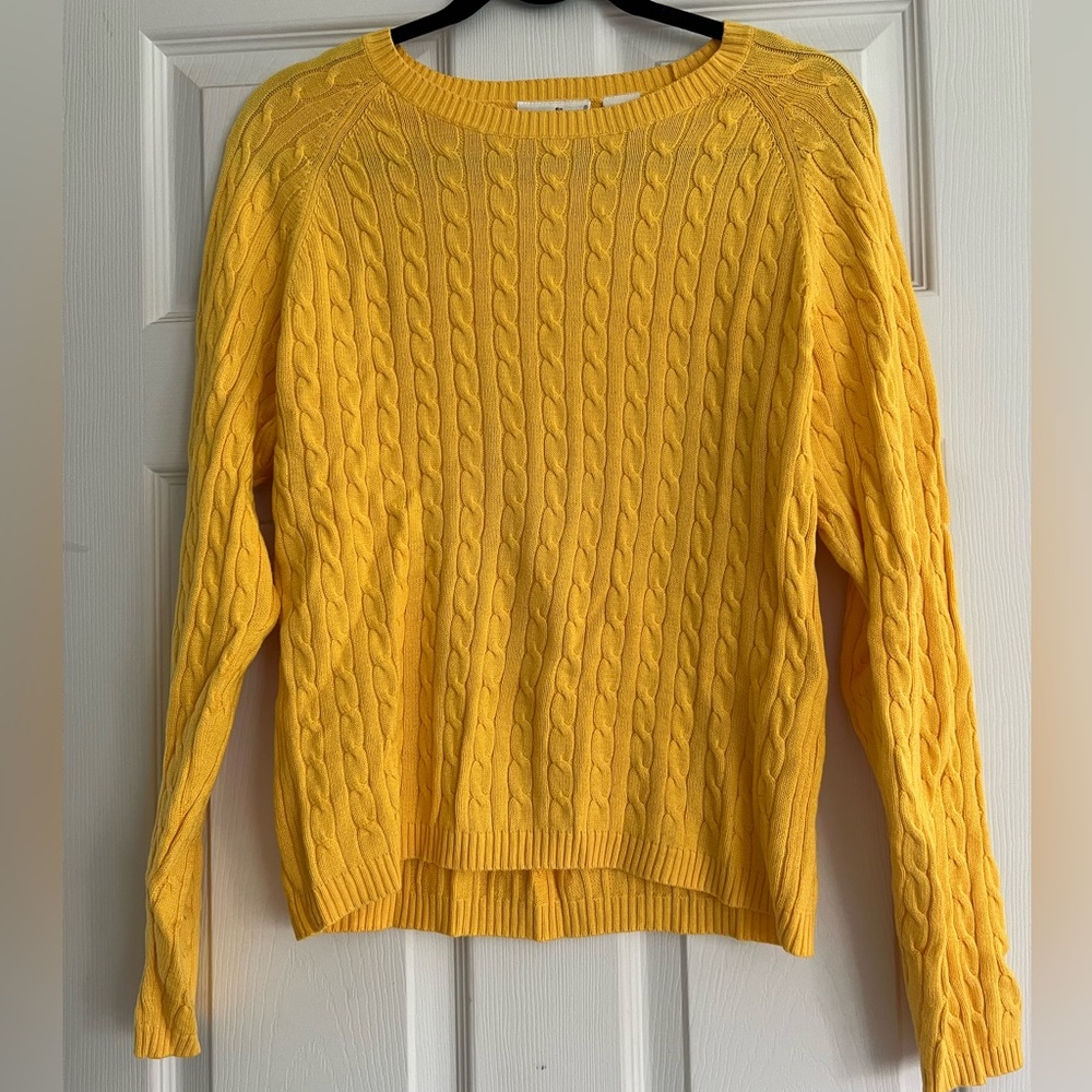 St. John’s Bay yellow sweater. Size L.